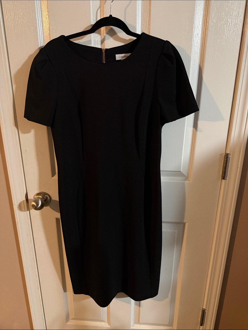 Calvin Klein Black Short-Sleeve Shift Dress